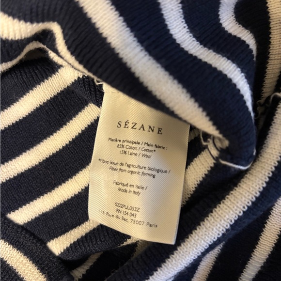 NWT Sezane Simon Jumper Navy Stripe - Picture 4 of 8